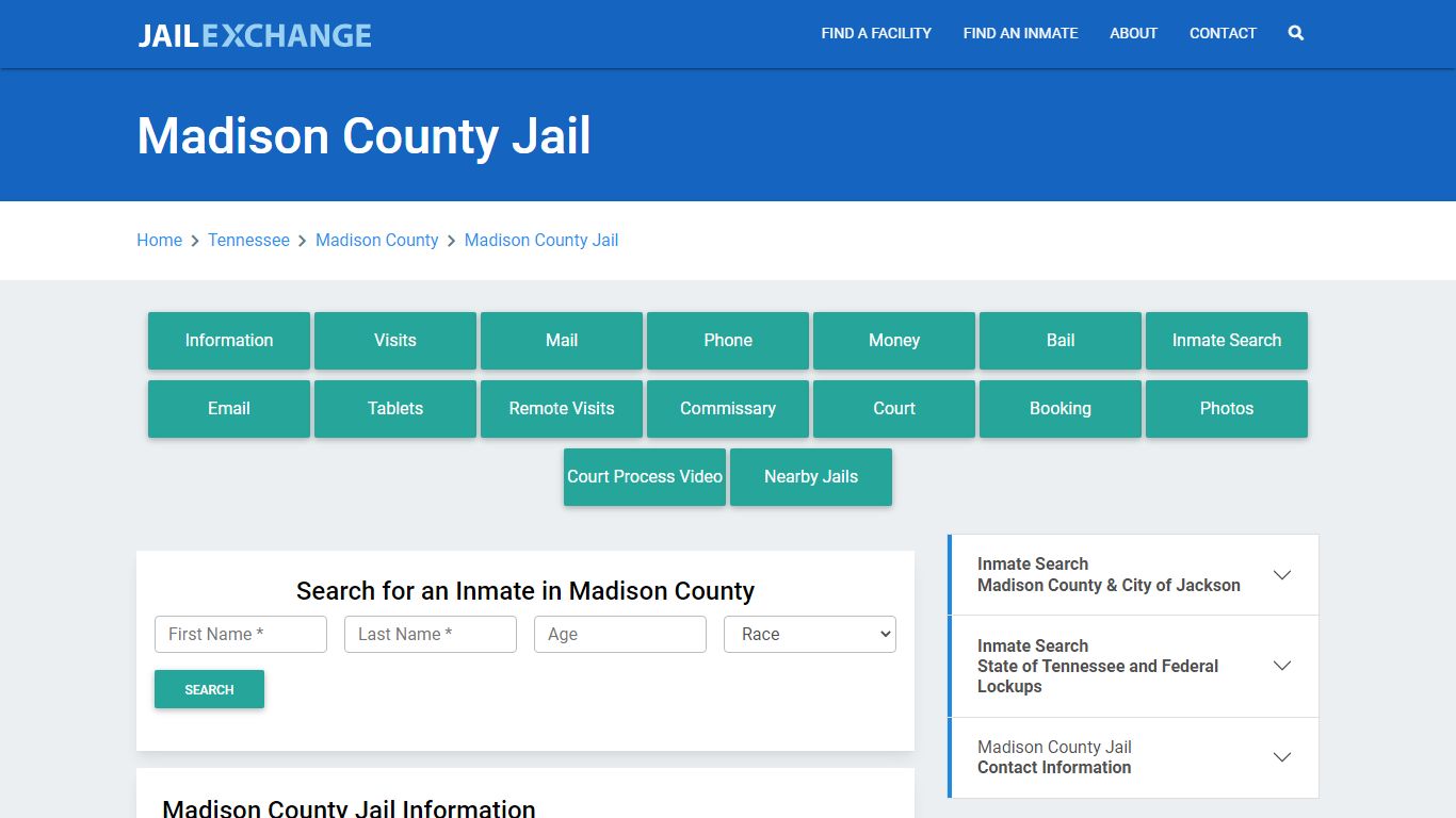 Madison County Jail Roster Lookup, TN, Inmate Search