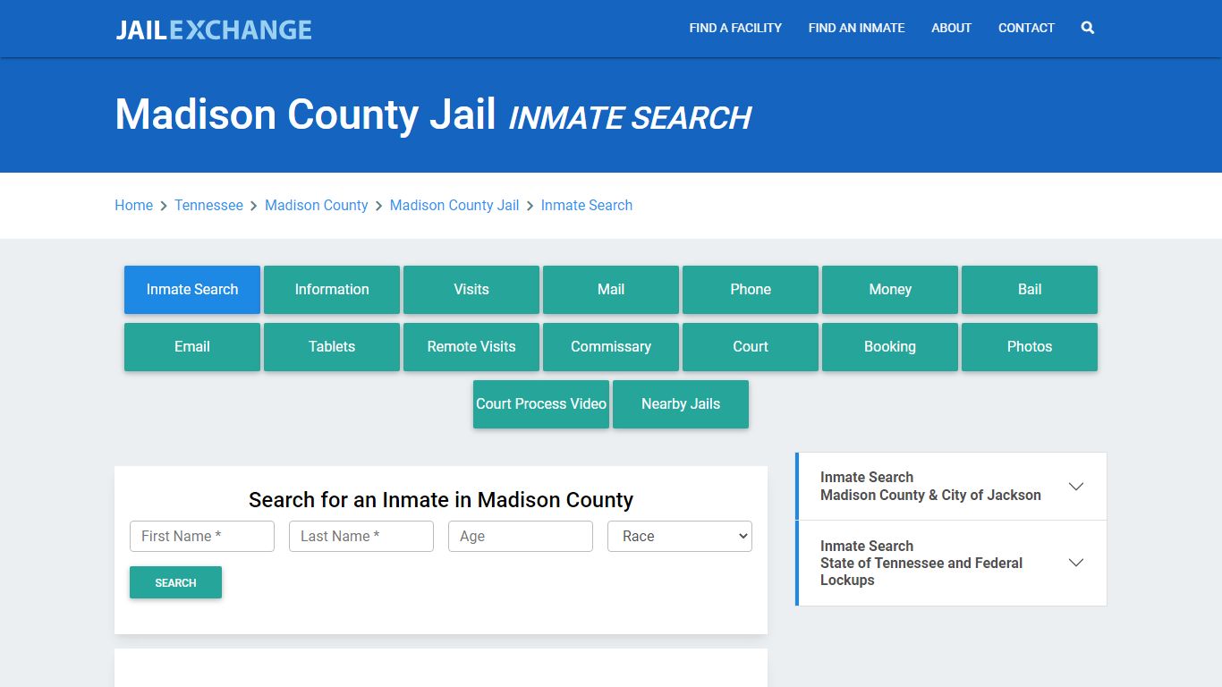 Madison County Jail, TN Inmate Search: Roster & Mugshots